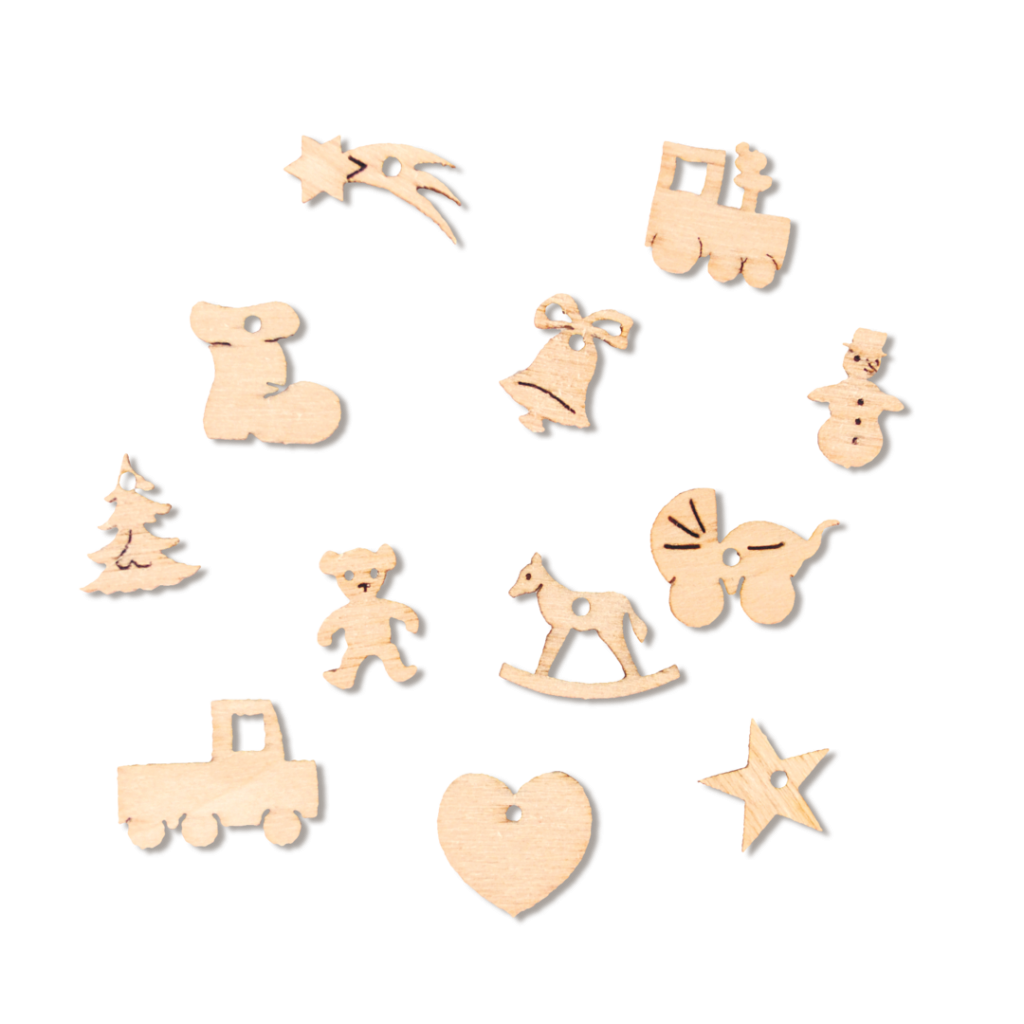 Miniature Christmas decorations 12-piece set