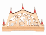 Mini-candle arch palm crib with electr. Candles
