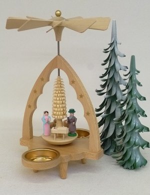 Pyramid of the birth of Christ for tea lights