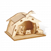 Thumbnail christmas crib in wooden box incl. LED-lighting