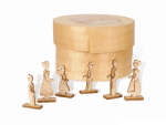 Thumbnail figures in wooden box