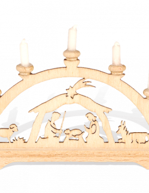 Miniature Arches the nativity with white candles