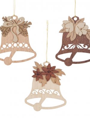 Tree hanging bells, 6 pieces