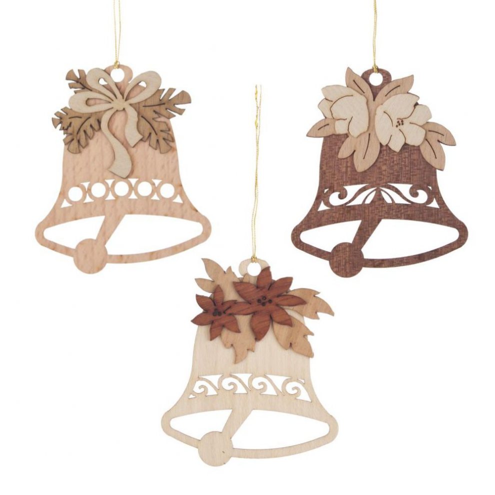 Tree hanging bells, 6 pieces