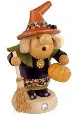 Incense Smoker "Halloween Witch with Pumpkin"