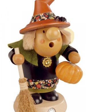 Incense Smoker "Halloween Witch with Pumpkin"