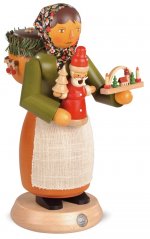 Incense Smoker Wooden toy saleswoman