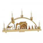 LED Schwibbogen Arc Light 43cm X 30cm – Wooden Forest Motif With Animals, Handcrafted Christmas Decoration From Erzgebirge
