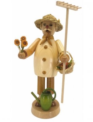 Smoking man gardener