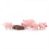 Pig family figures / 5 pieces