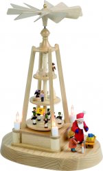 Christmas pyramid with miniature figures, electrically