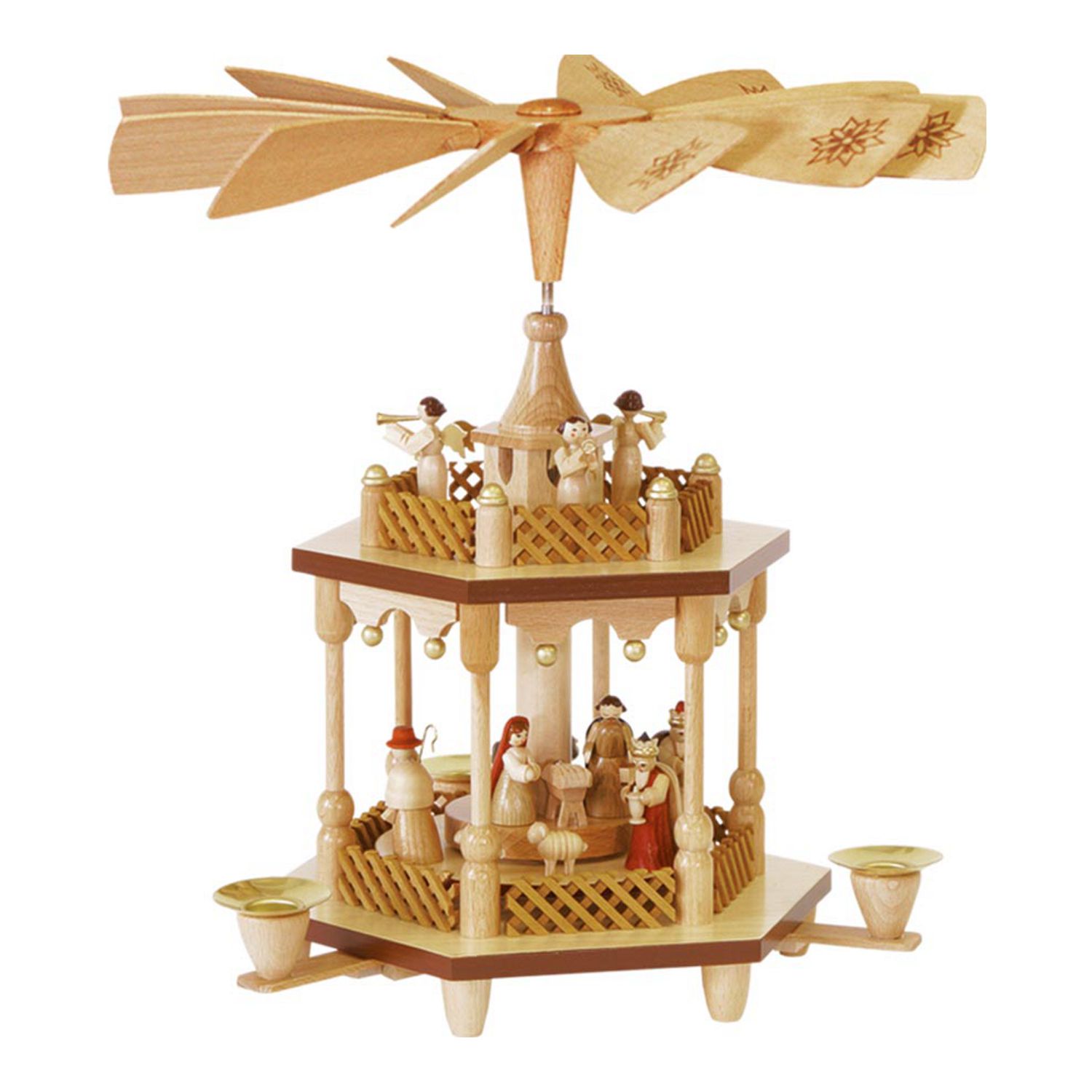 Pyramid Nativity Scene 2-Tier