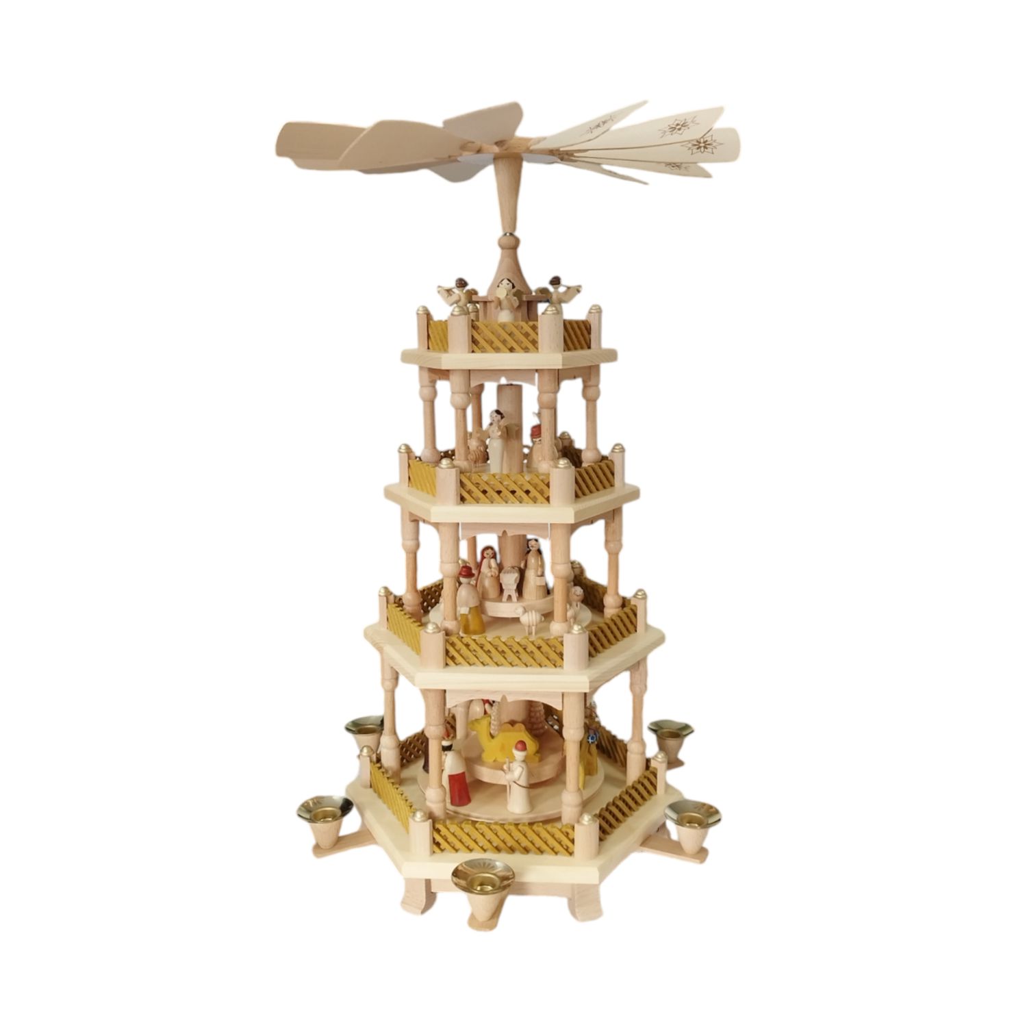 Pyramid Christmas Story 4 floors, natural