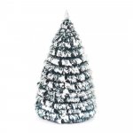 3 Raureifbäume grün-weiß, 6cm