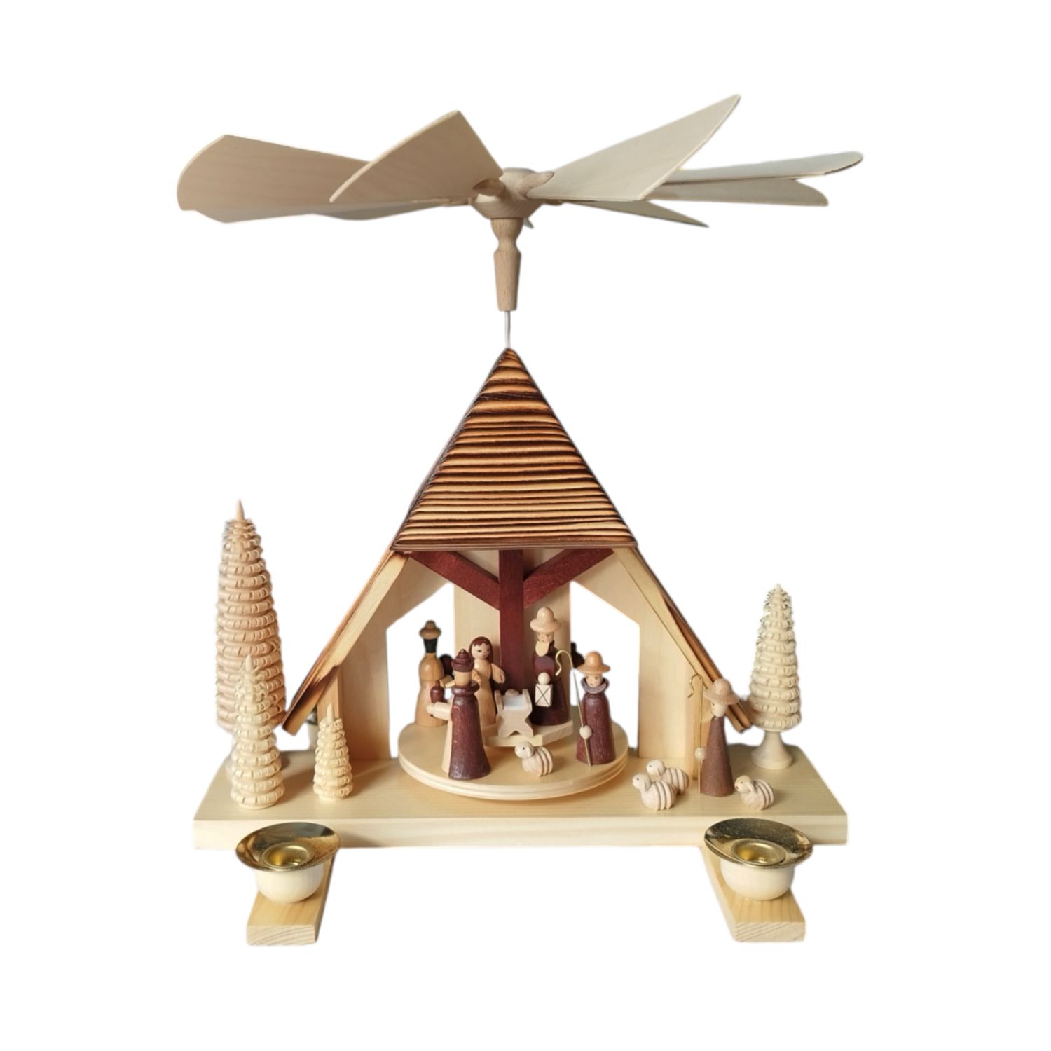 Pyramid Nativity House sanded, natural