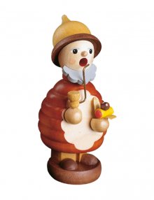 Smoking man mini gnome with bird