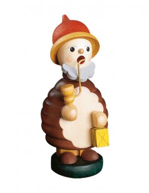 Smoking man mini gnome with lantern