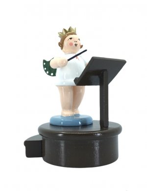 Angel conductor at the lectern and crown