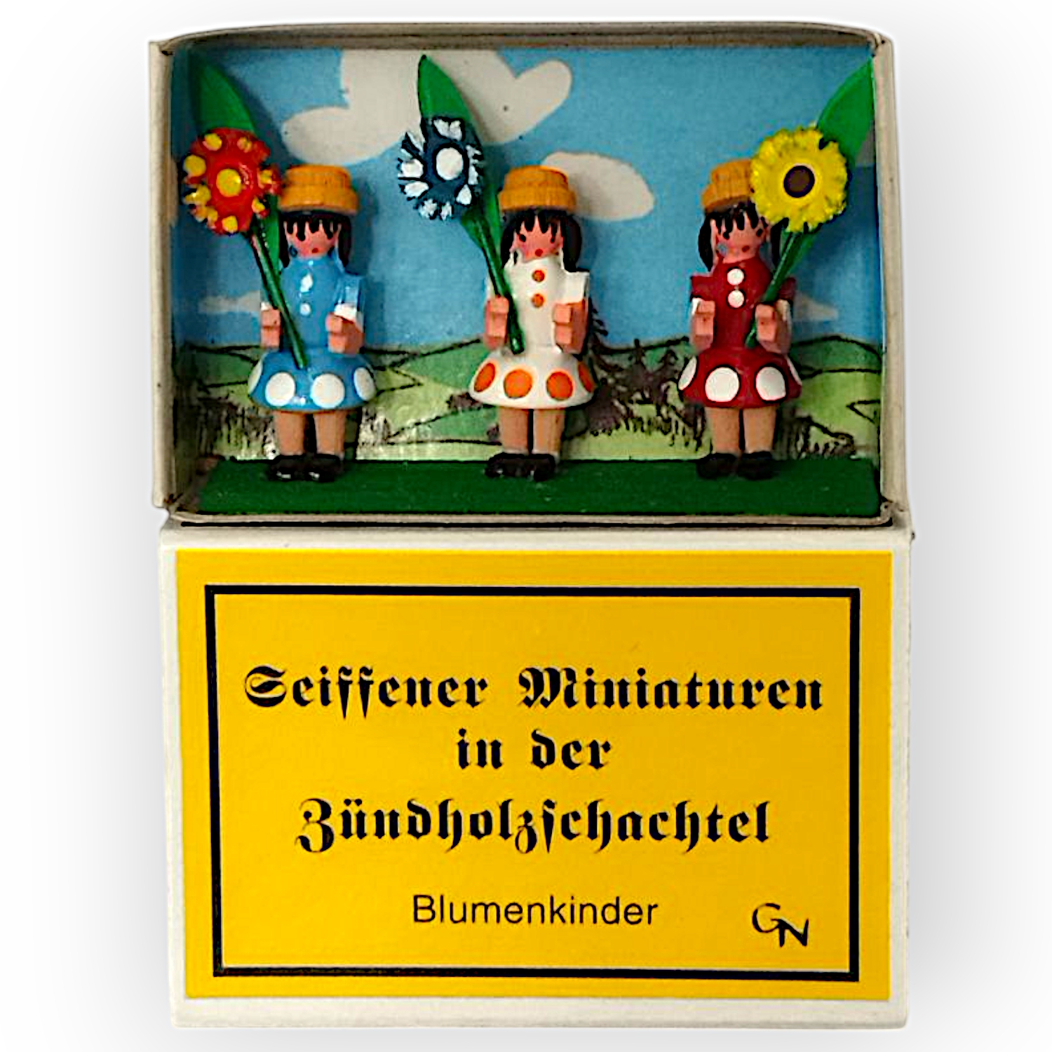 Zündholzschachtel - Blumenkinder