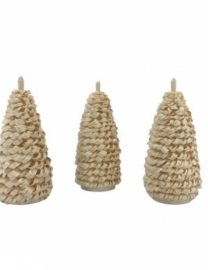 3 Seiffen spruces natural, 10 cm