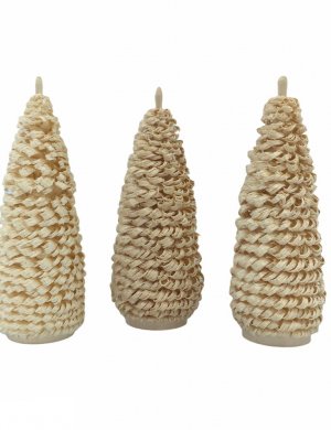 3 Seiffen spruces natural, 17cm