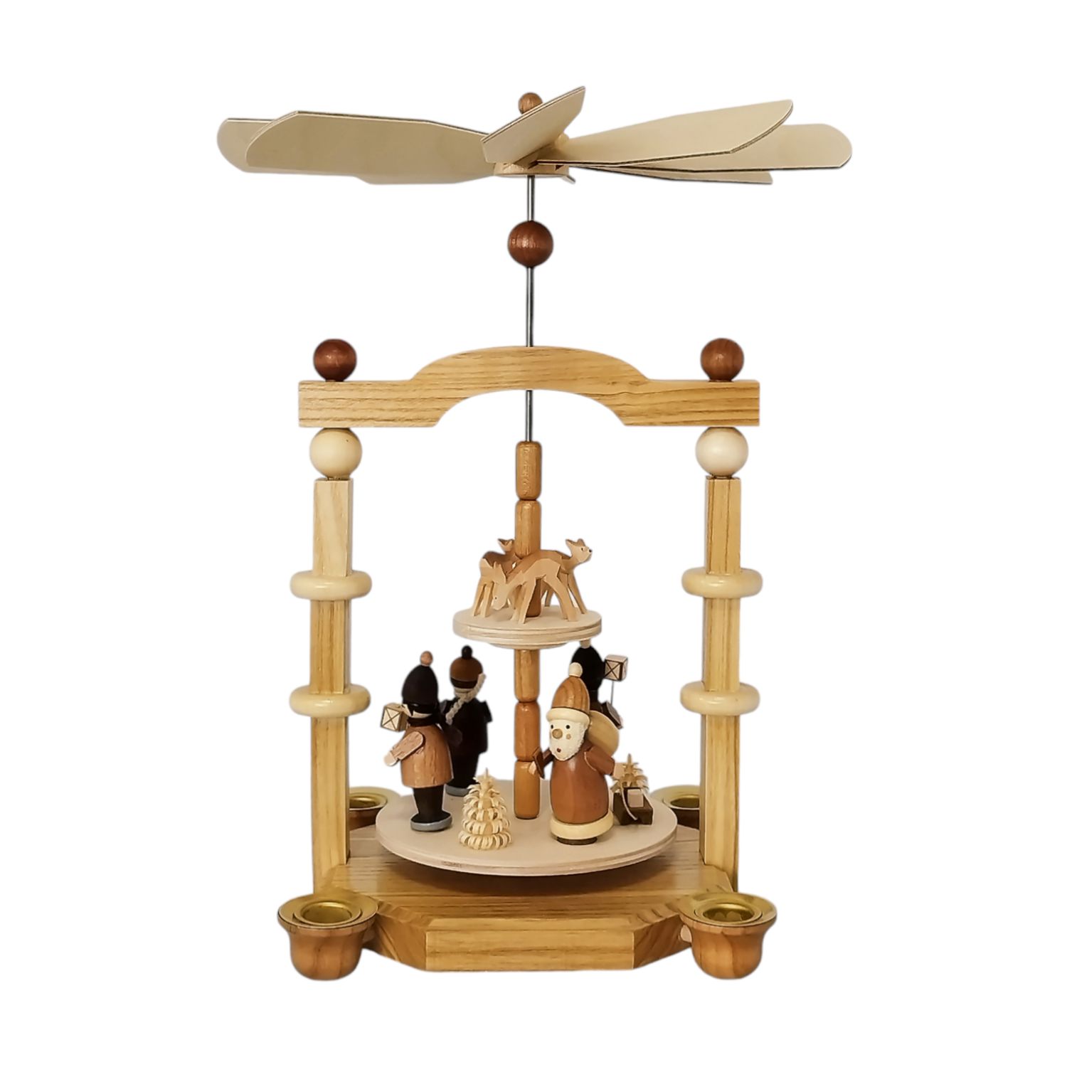Pyramid deer and lantern children