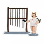 Angel with tubular chimes and crown