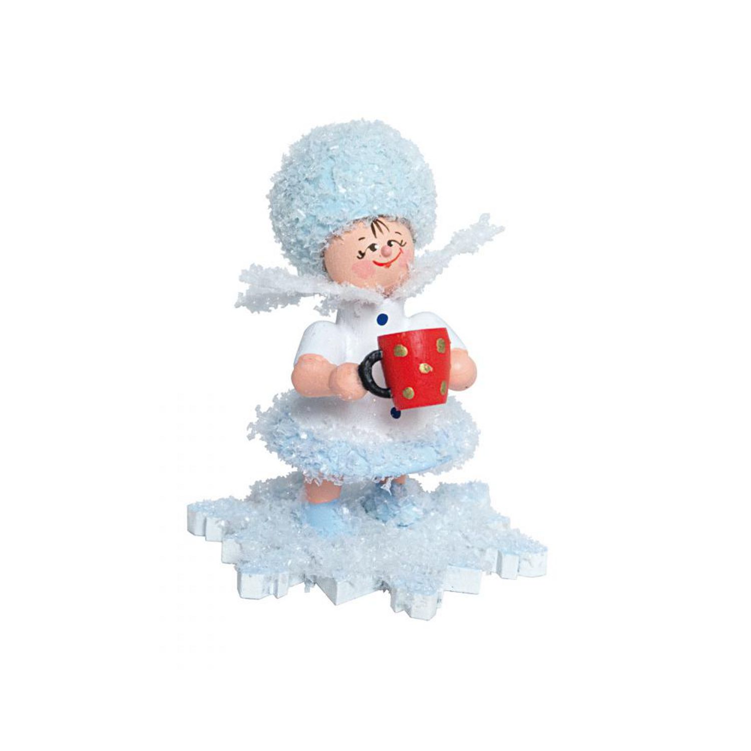 Schneeflöckchen mit Glühweintasse