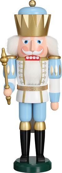 Nutcracker King white-blue, 40 cm