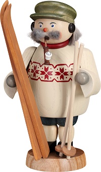 Incense Smoker Skier, 18 cm