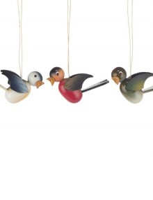 Hanging birds colored (6 pieces)