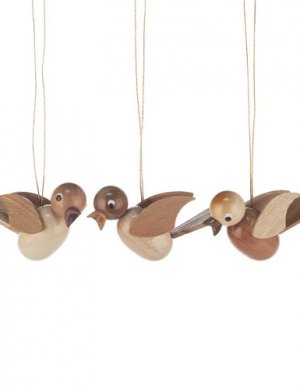 Hanging birds nature (6 pieces)