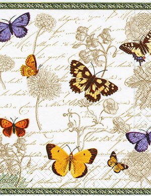 Napkins vintage butterflies