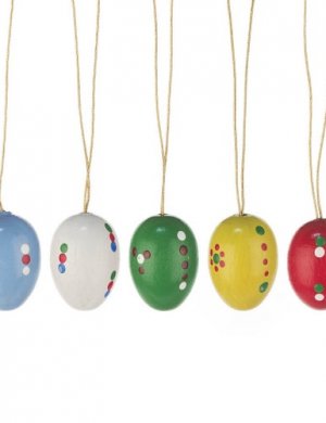 Hanging easter eggs with points (10 pieces)