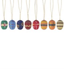 Hanging easter eggs silk mat small (10 pieces)
