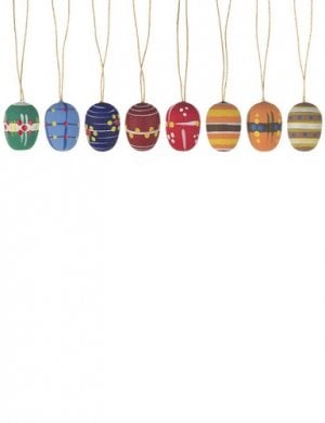 Hanging easter eggs silk mat small (10 pieces)
