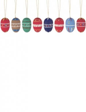 Hanging easter eggs silk mat (10 pieces)