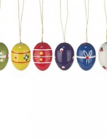 Hanging easter eggs (6 pieces)