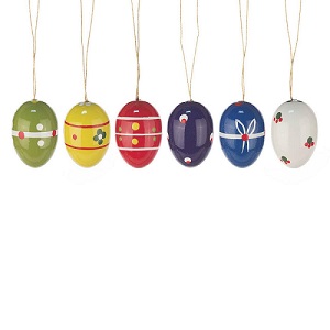 Hanging easter eggs (6 pieces)