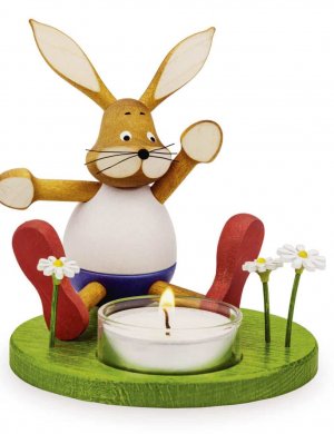 Candle holder Sniff bunny Hans with light