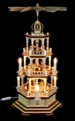 Pyramid Christmas story 3 floors electrically