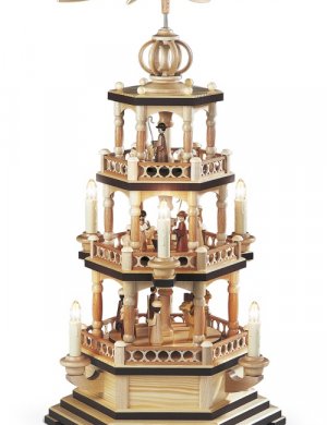 Pyramid Christmas story 3 floors electrically 