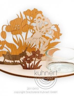 Tealight holder with Flower meadow