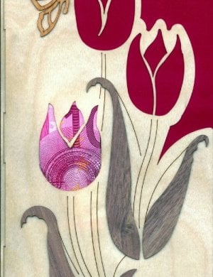 Greeting card gift of money tulips
