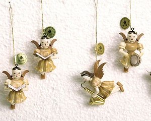 Suspension angel - musicians, 3-part.