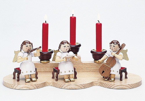 Engelwolke mit 3 Kerzenhhalter