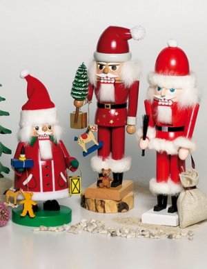 Nussknacker Santa mit Zipfelmütze mit Swarovski Krist