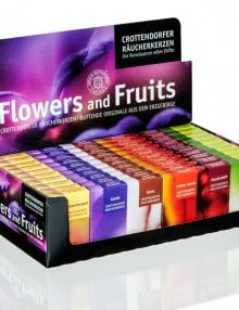 Crottendorfer incense candles, flowers and fruits