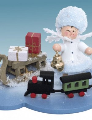 Snow Maiden on a cloud with train