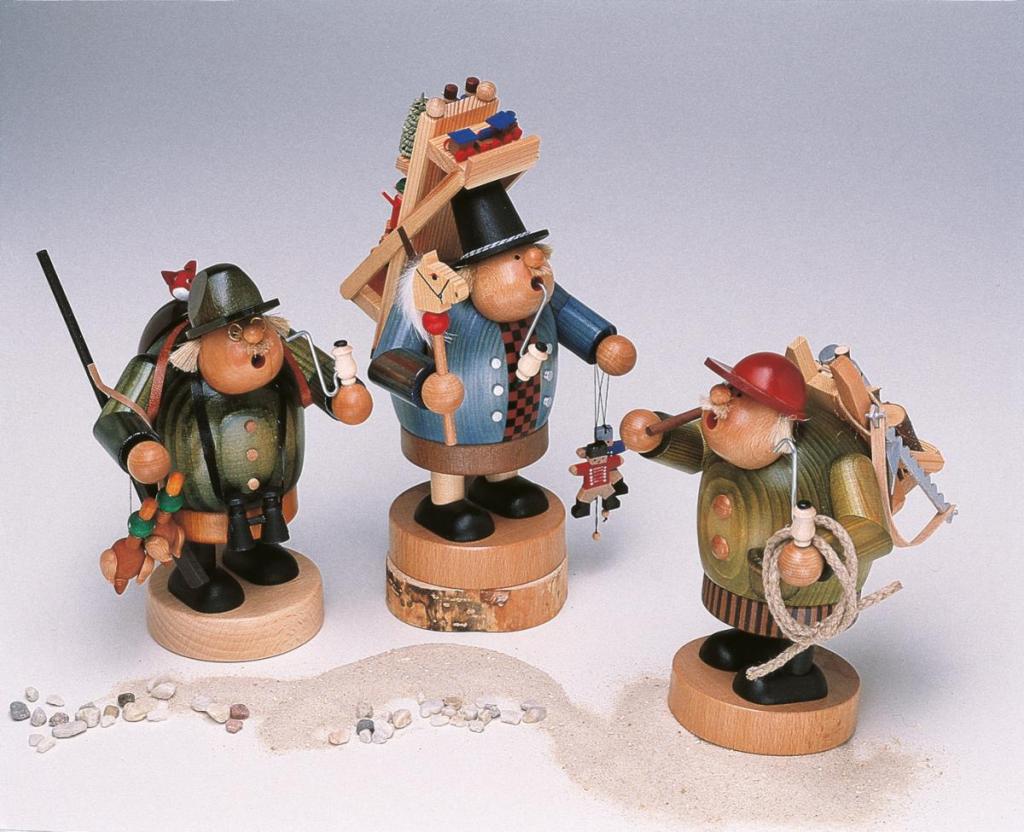 Spielzeughändler mit Kiepe